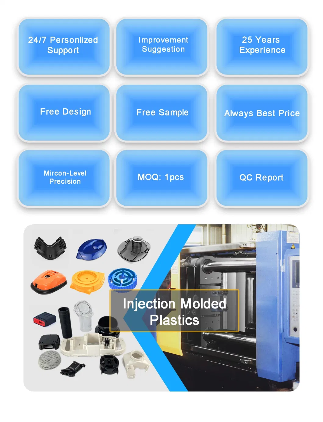 High Quality Inject Molding Service Factory Mold Makers Custom Plastic Product Injection