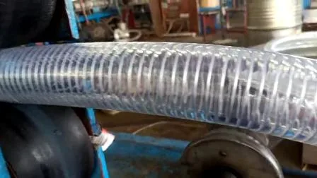 Mangueira flexível industrial da tubulação de combustível da água reforçada com fio de aço espiral da mola do pvc para transporte da descarga da sucção do pó do óleo da água