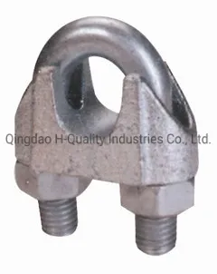 Equipamento de equipamento DIN741 Clipes de cabo de aço maleável, zincado ou galvanizado a quente